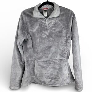 The North Face Women's Gray Medium Fleece 1/4 Zip Cozy Pullover